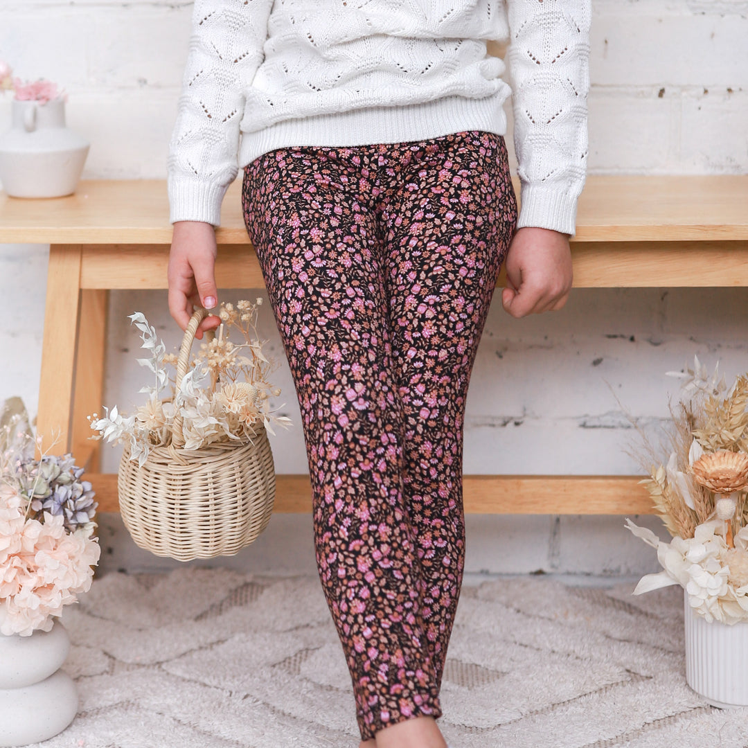 Floral Leggings - Marigold