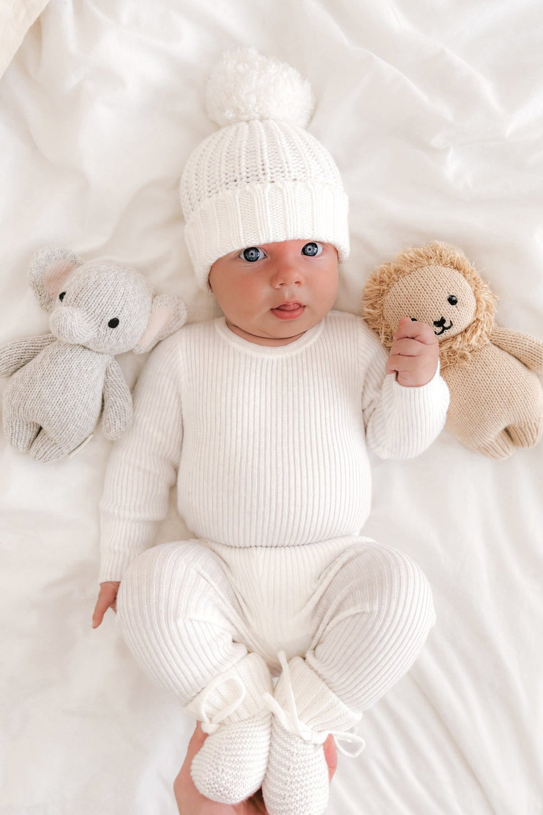 baby kids marshmallow long sleeve knitted bodysuit