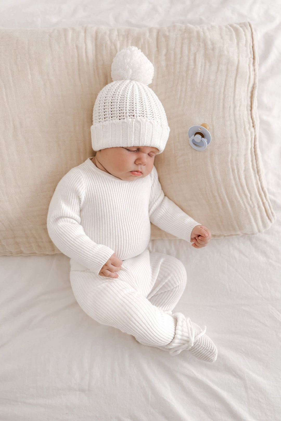 baby kids marshmallow long sleeve knitted bodysuit