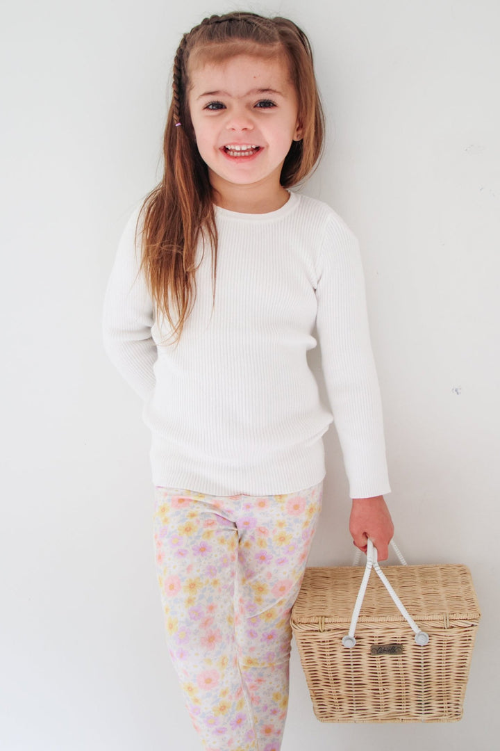 kids marshmallow long sleeve knitted top