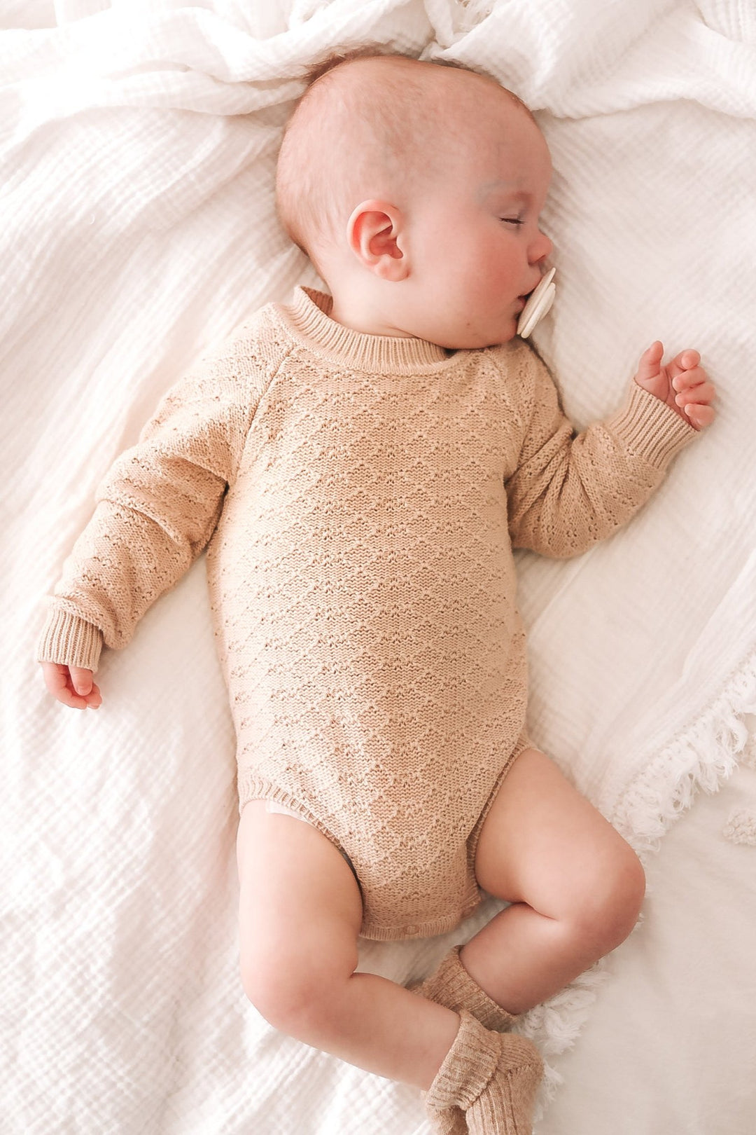 Montee Knitted Romper - Oatmeal