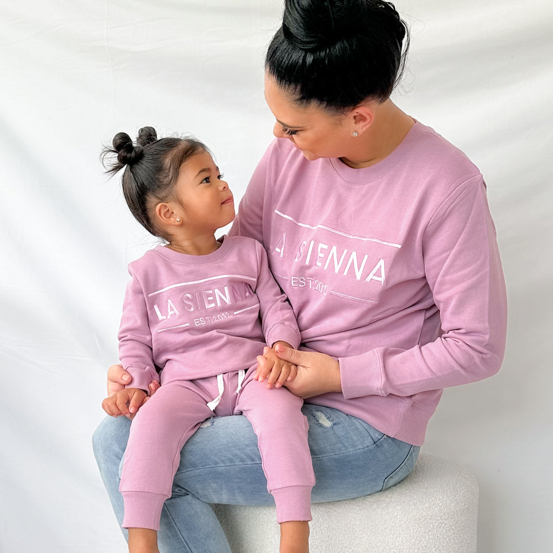 Mummy Crew Neck Logo Jumper - Wild Orchid