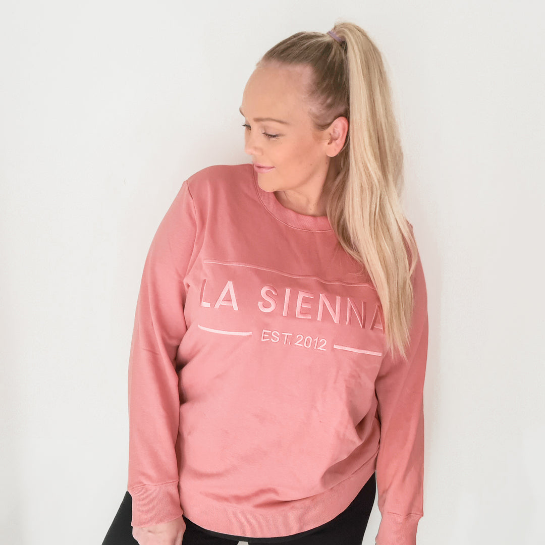 Mummy Crew Neck Logo Jumper - Cinder-Rose