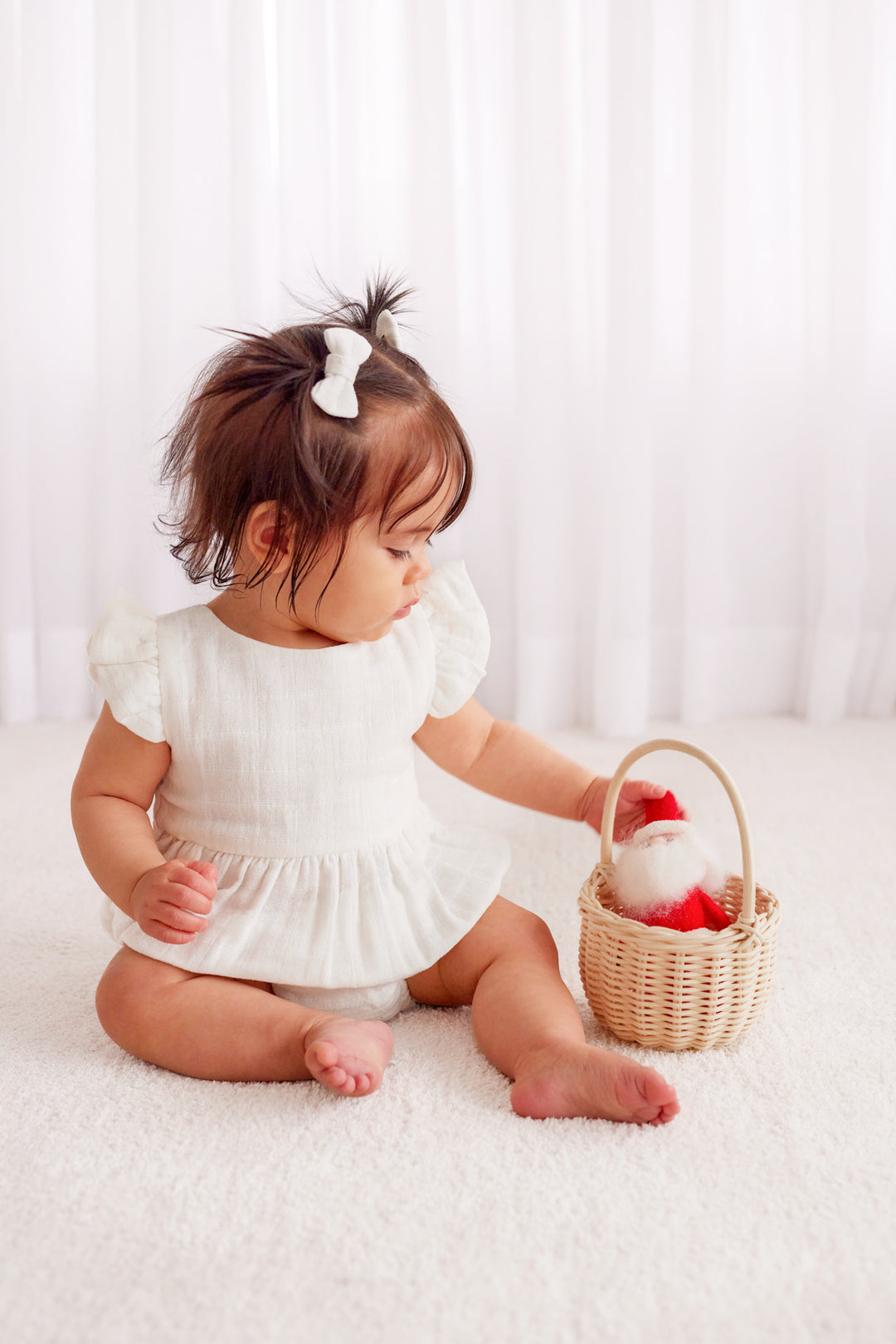 Muslin Bubble Romper - Coconut