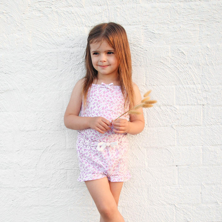 Floral Singlet & Shorties Set - Myla