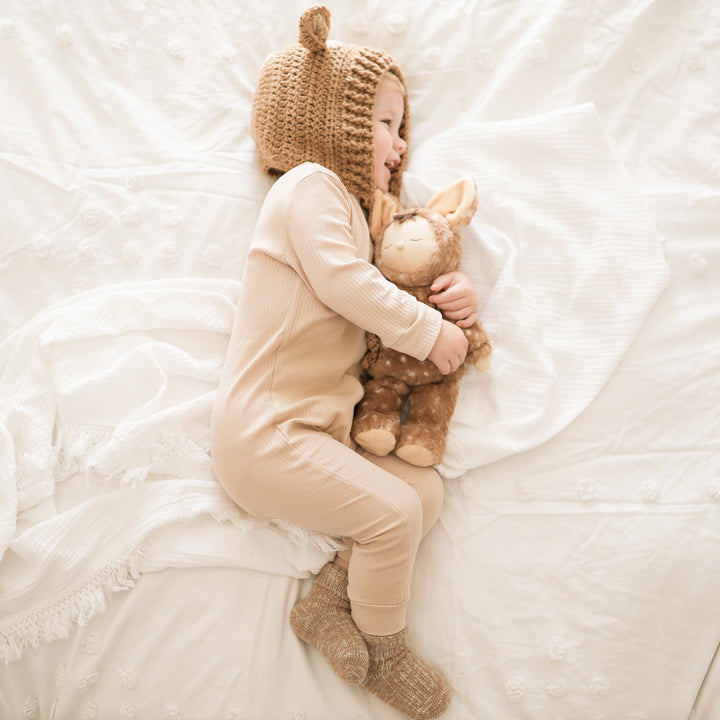 Oatmeal baby long sleeve romper