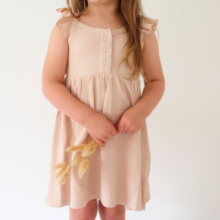 Summer Waffle Dress - Oatmeal