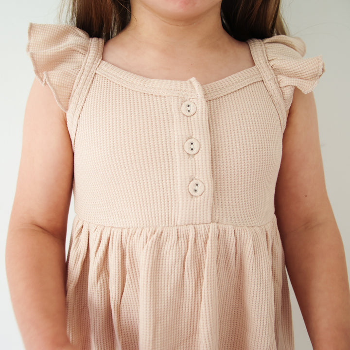 Summer Waffle Dress - Oatmeal