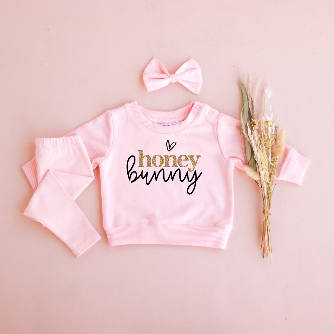 Personalised Crew Neck & Leggings - Peach