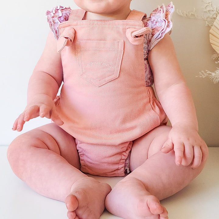 Overall Romper - Peach