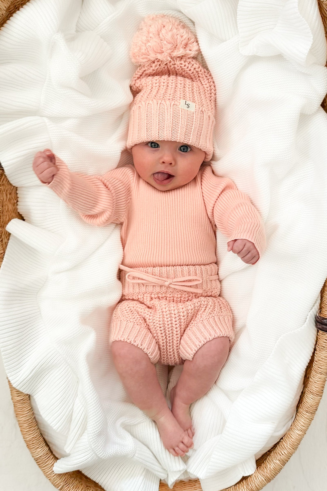 Super Chunky Knit Bloomers - Peach