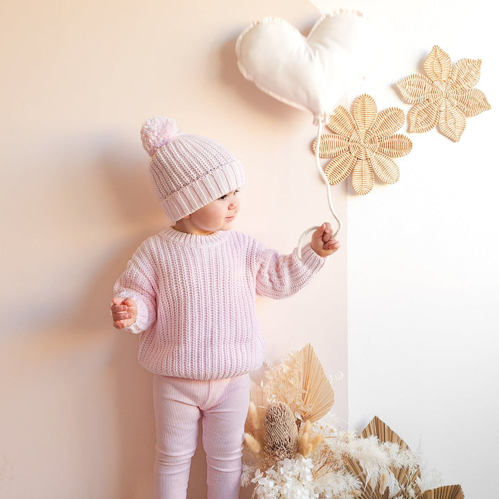 Pink baby knitted jumper