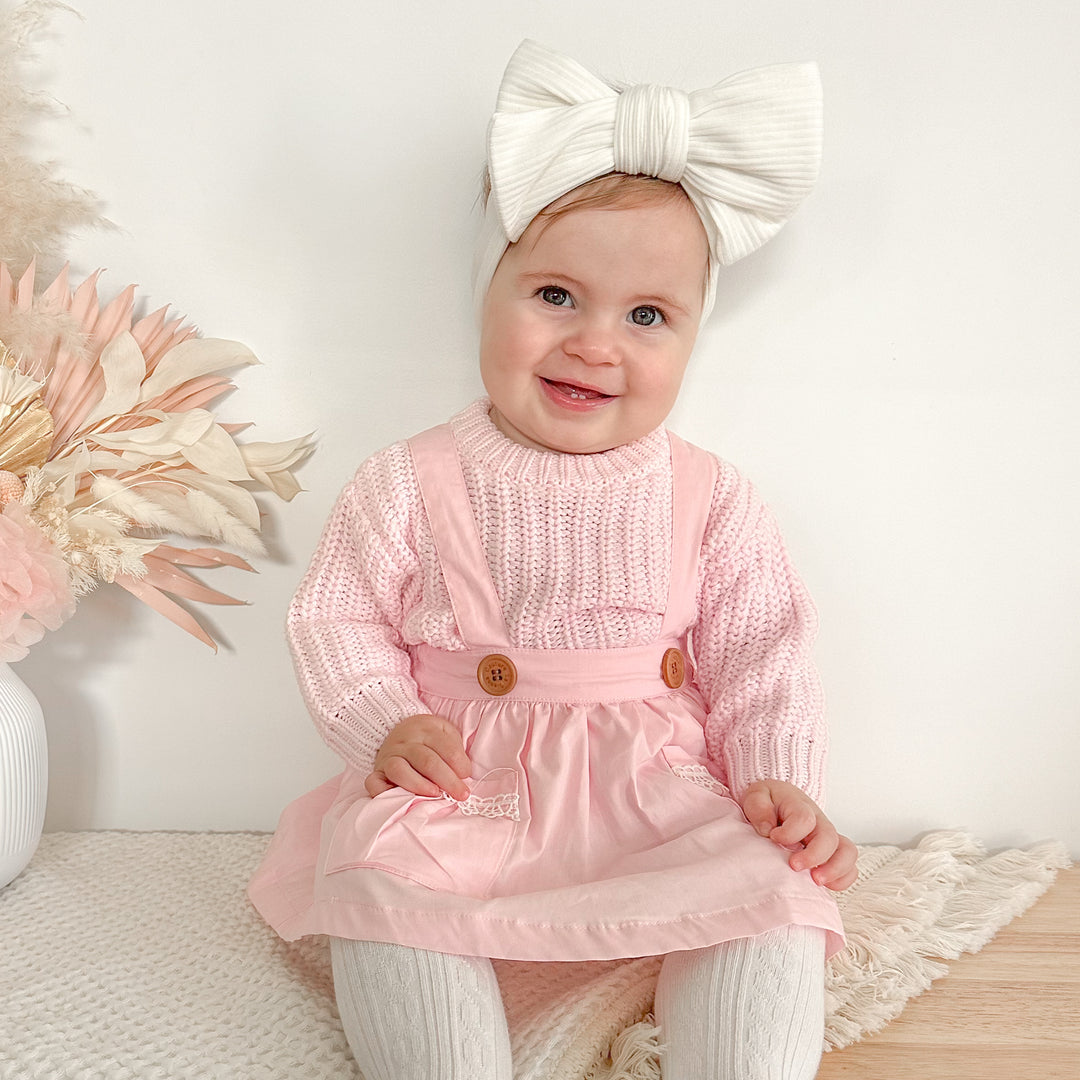 Pink baby knitted jumper