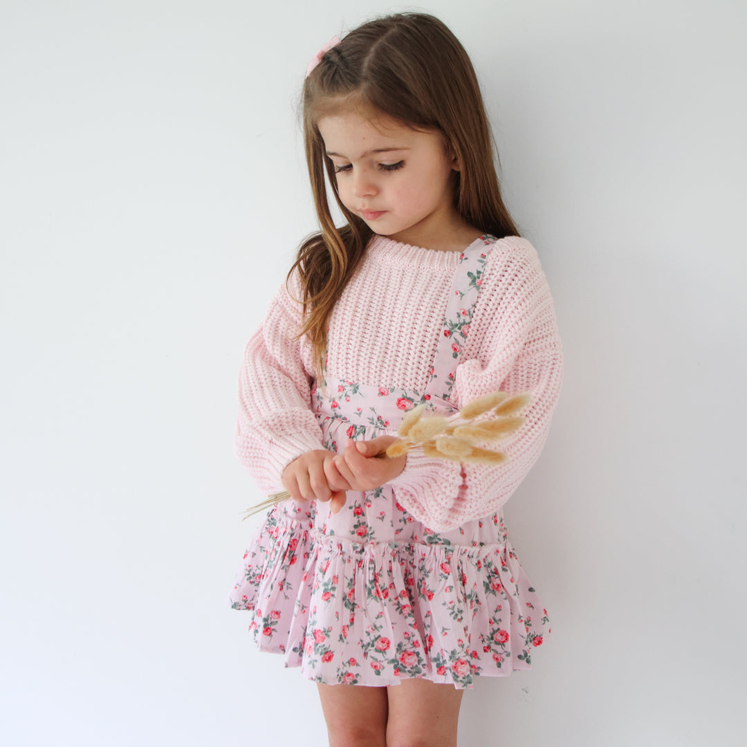 Pink girl knitted jumper