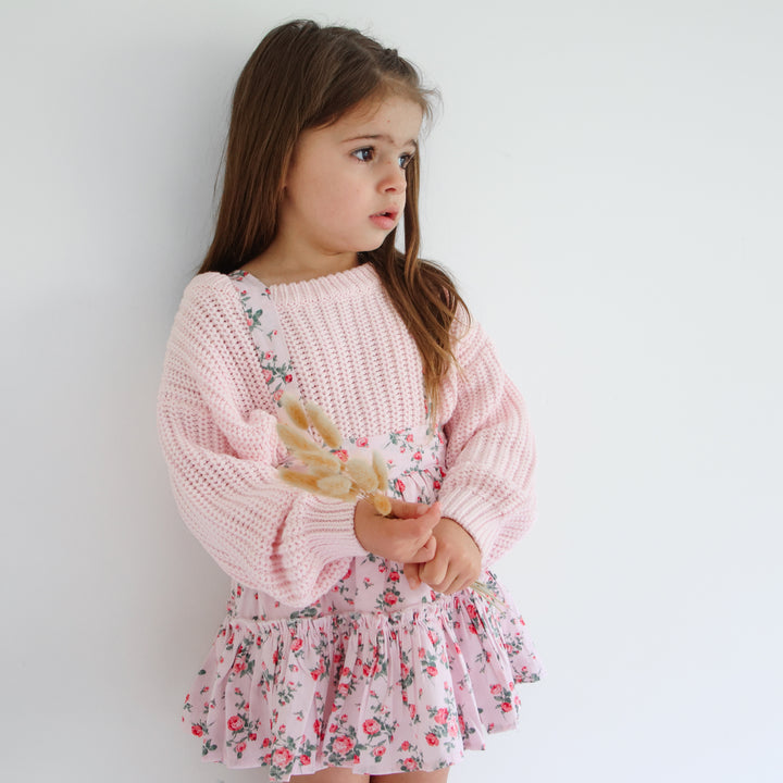 Pink girl knitted jumper