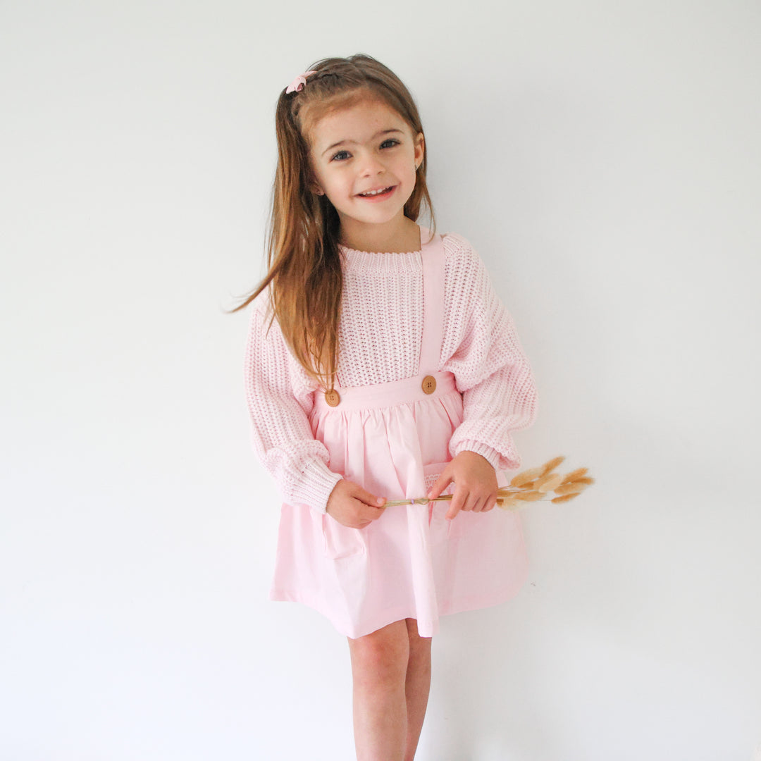 Pink girl knitted jumper