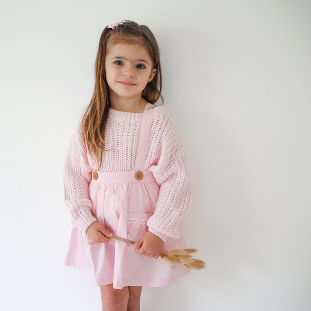 Pink girl knitted jumper