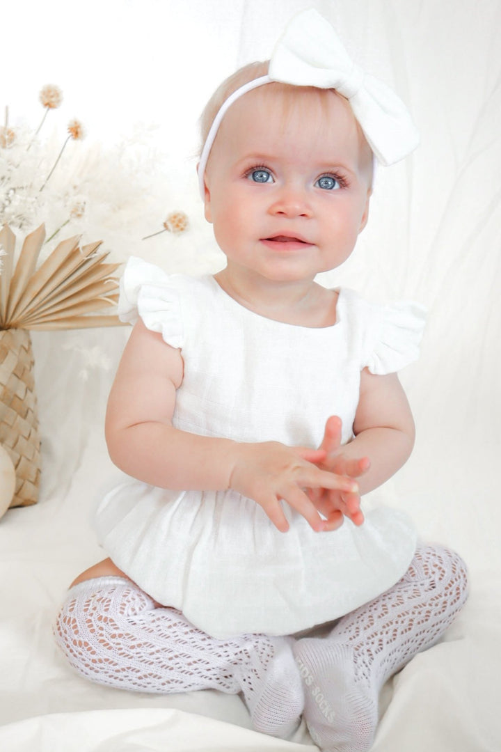 Muslin Bubble Romper - Coconut