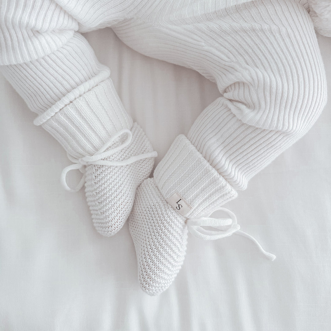 Knitted Booties - Marshmallow