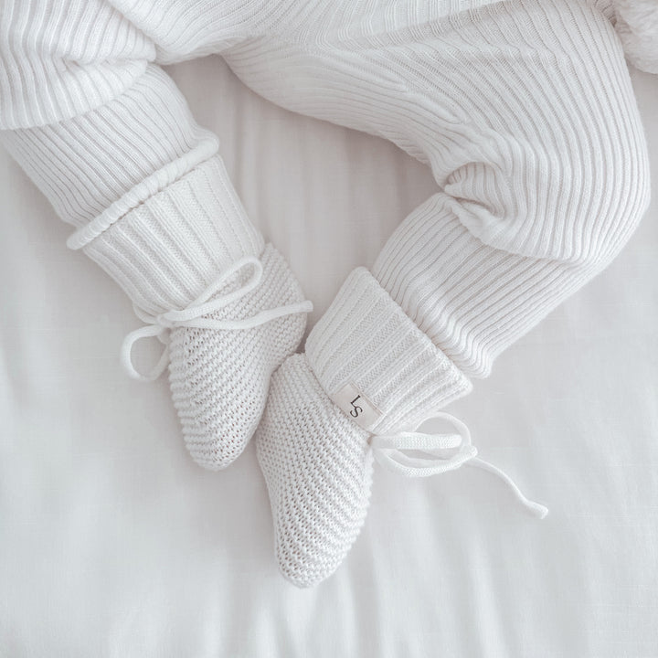 Knitted Booties - Marshmallow