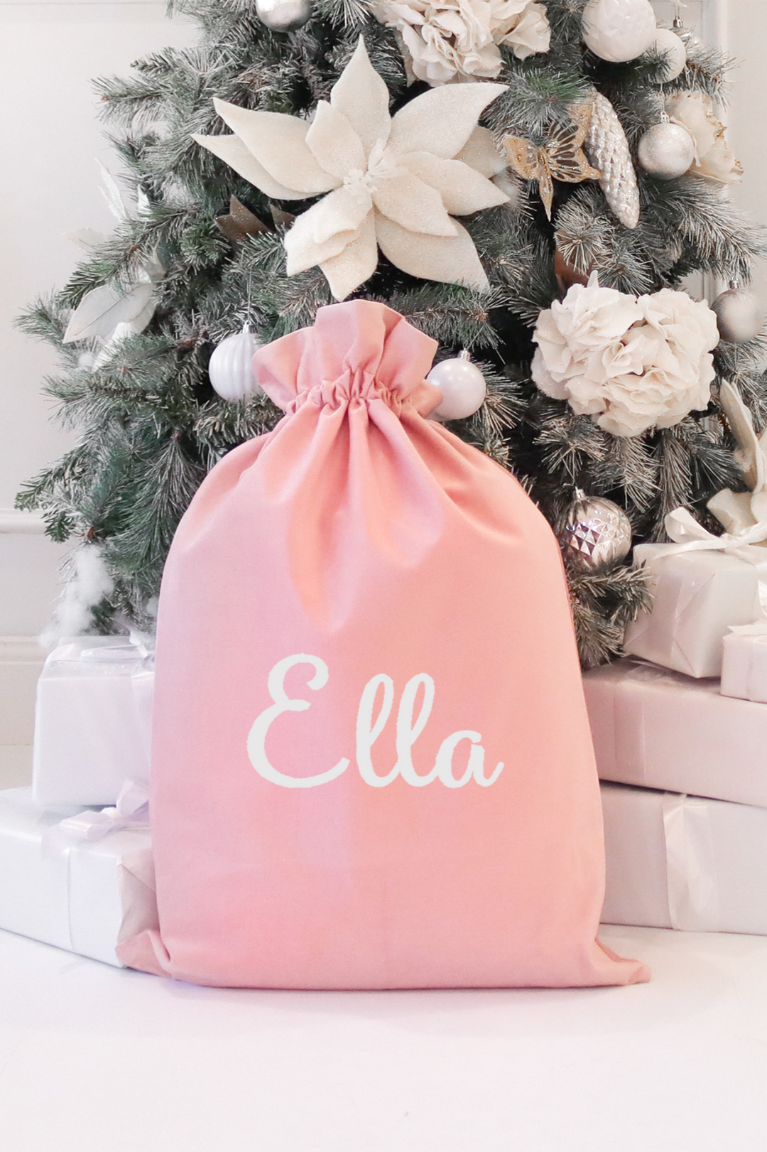 Embroidered Velvet Christmas Santa Sack - Custom Name