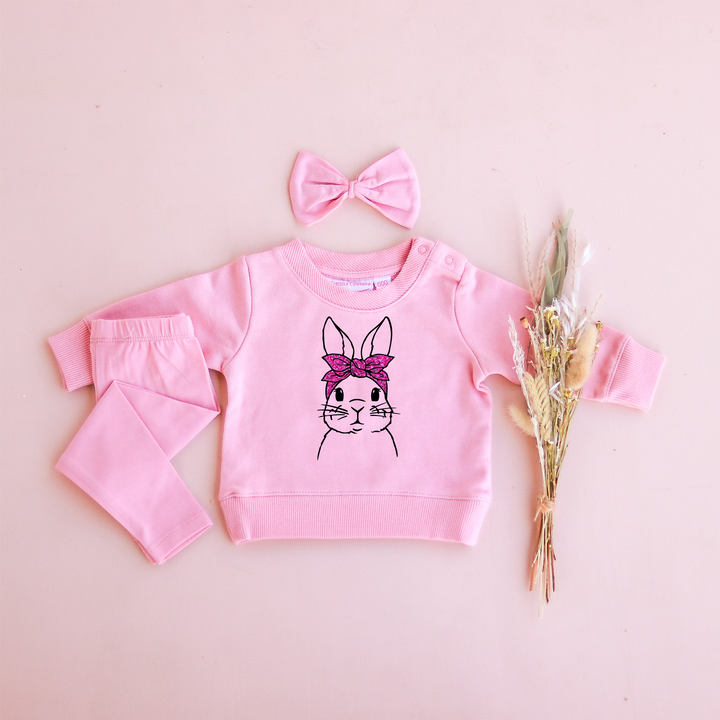 Personalised Crew Neck & Leggings - Parisian Pink