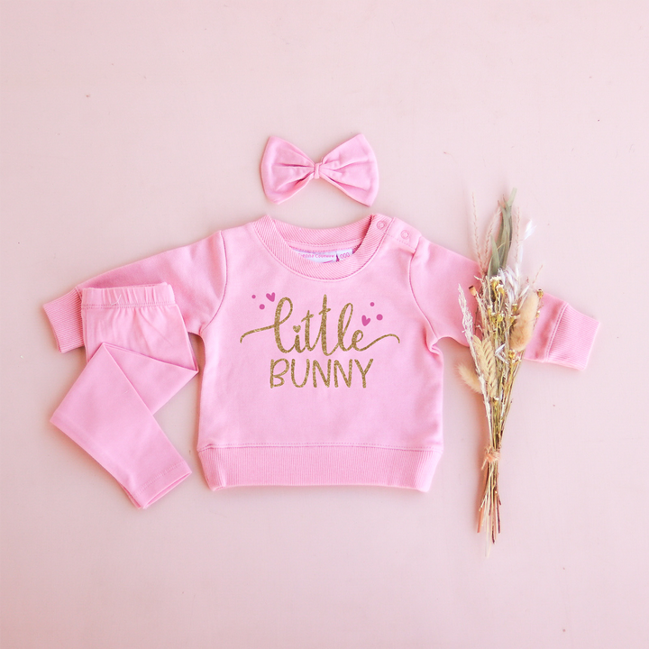 Personalised Crew Neck & Leggings - Parisian Pink