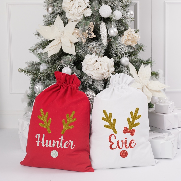 Santa Sack - Reindeer - 2 Colours - Vinyl