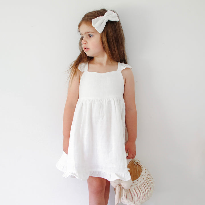 Muslin Sweetheart Dress - Coconut