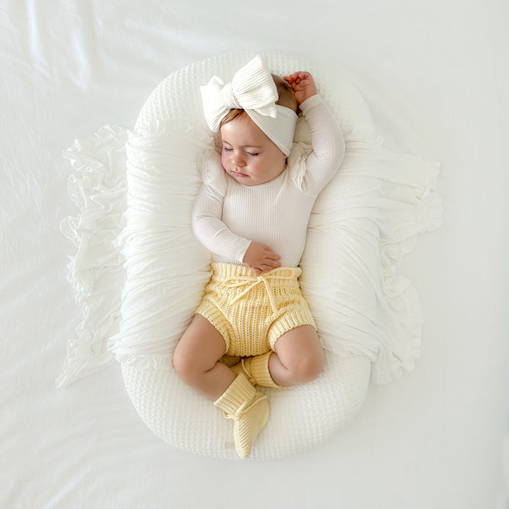 Newborn yellow Knitted Booties