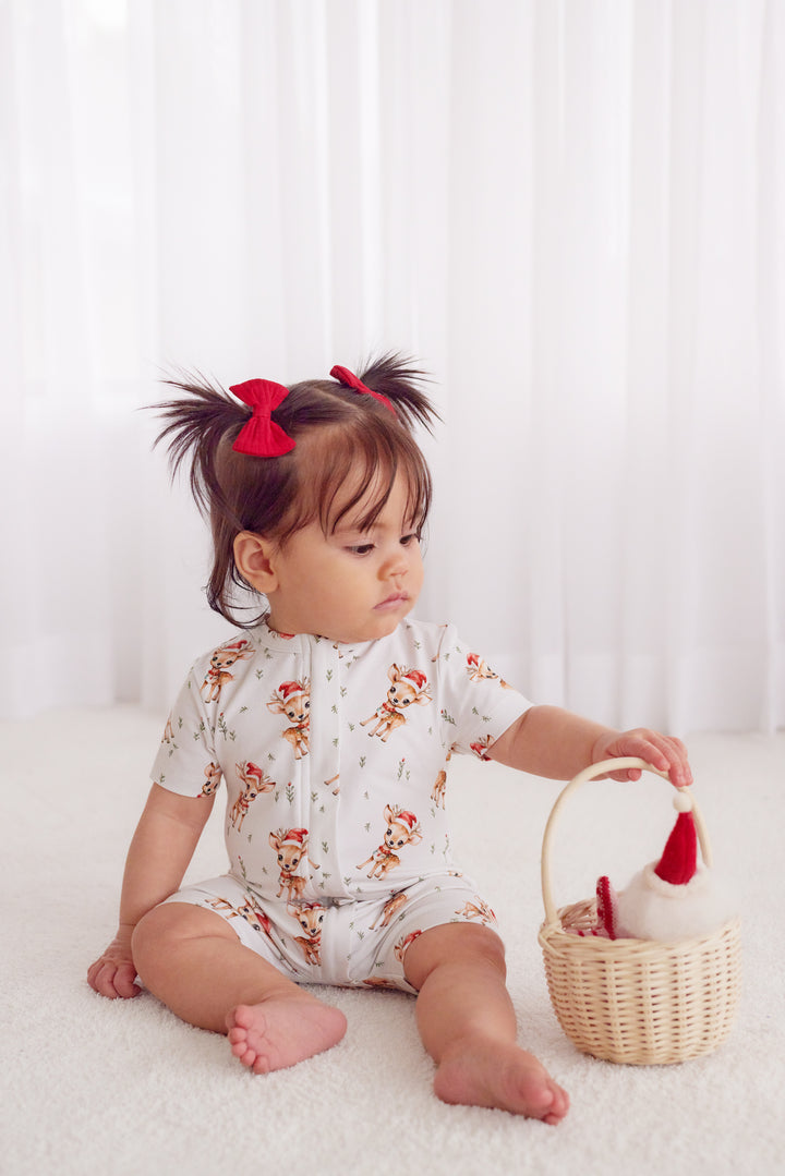 Summer Zip Romper - Dasher the Reindeer