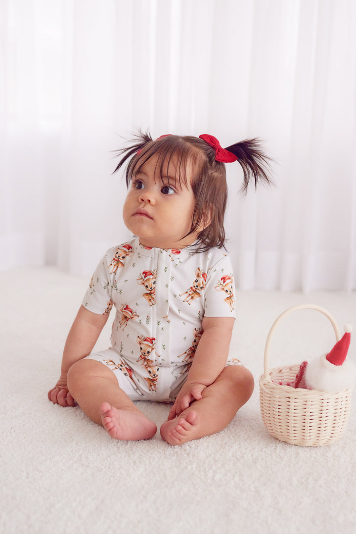 Summer Zip Romper - Dasher the Reindeer