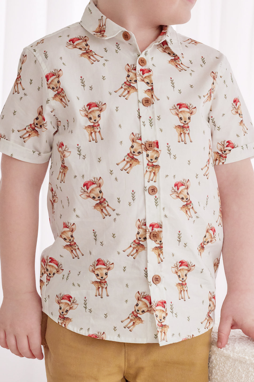 Button Up Shirt - Dasher the Reindeer