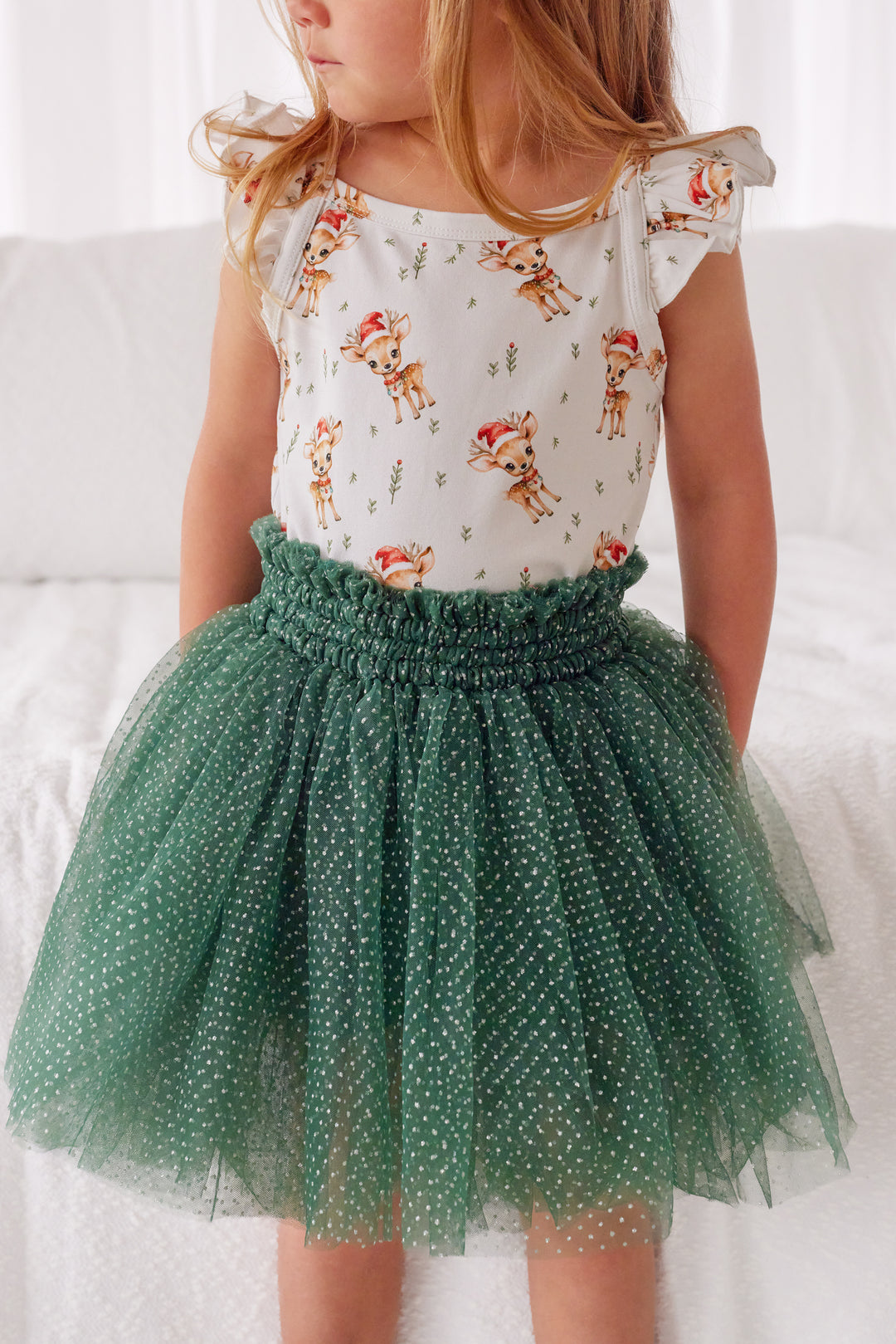 Tulle Sparkle Tutu Skirt - Forest Green