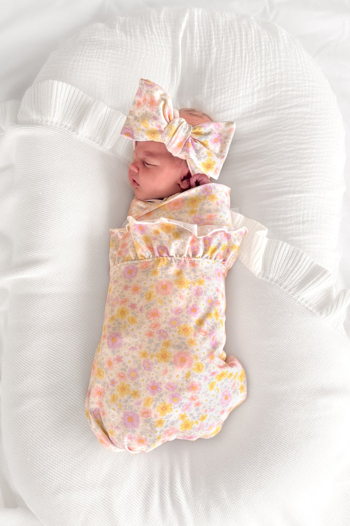 Floral Ruffle Baby Wrap - Remi