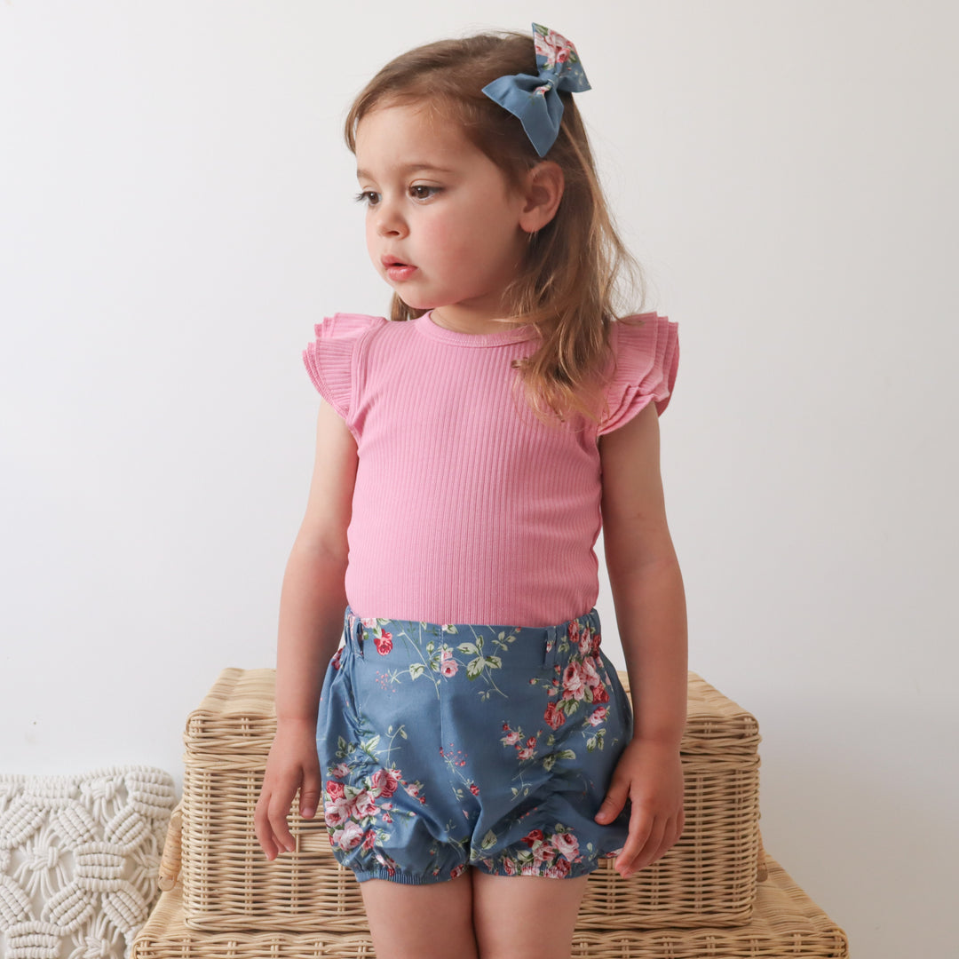 Cozy Short Sleeve Flutter - Berry