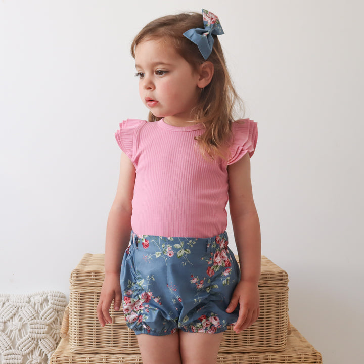 Cozy Short Sleeve Flutter - Berry