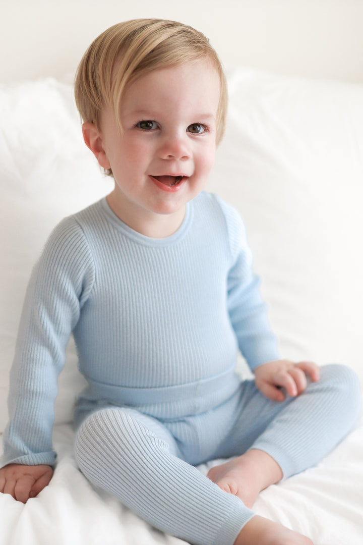 Knitted Bodysuit/Top - Sky Blue