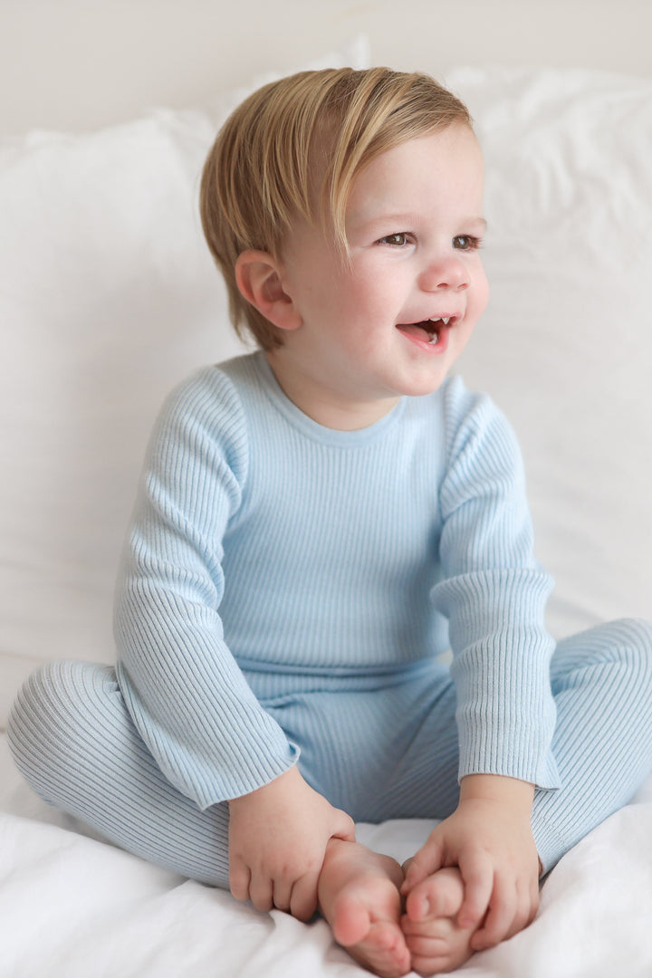 Knitted Bodysuit/Top - Sky Blue