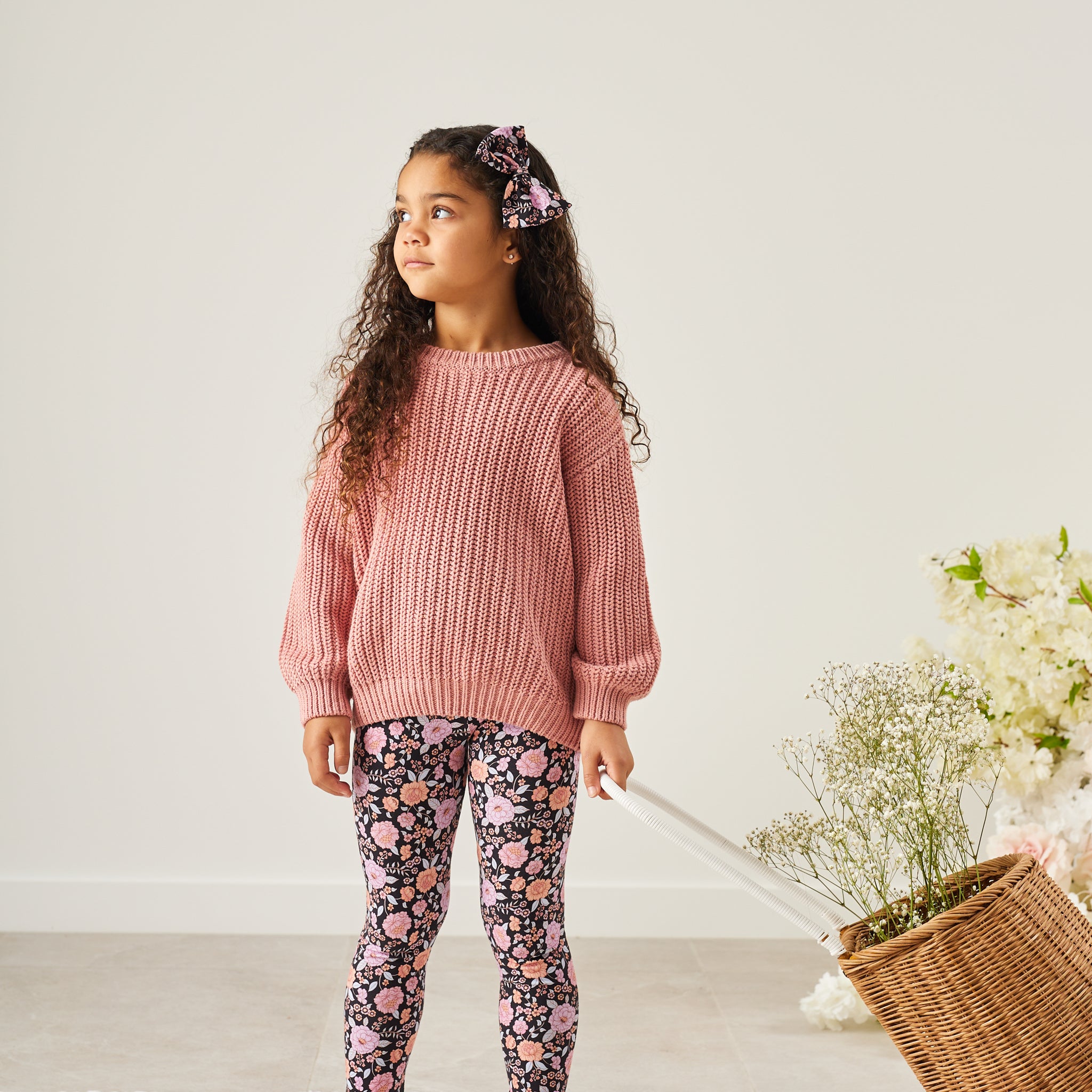 Girls floral outlet leggings