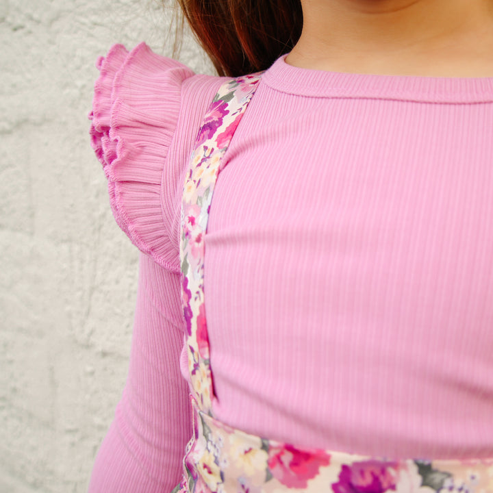 girls pink long sleeve top