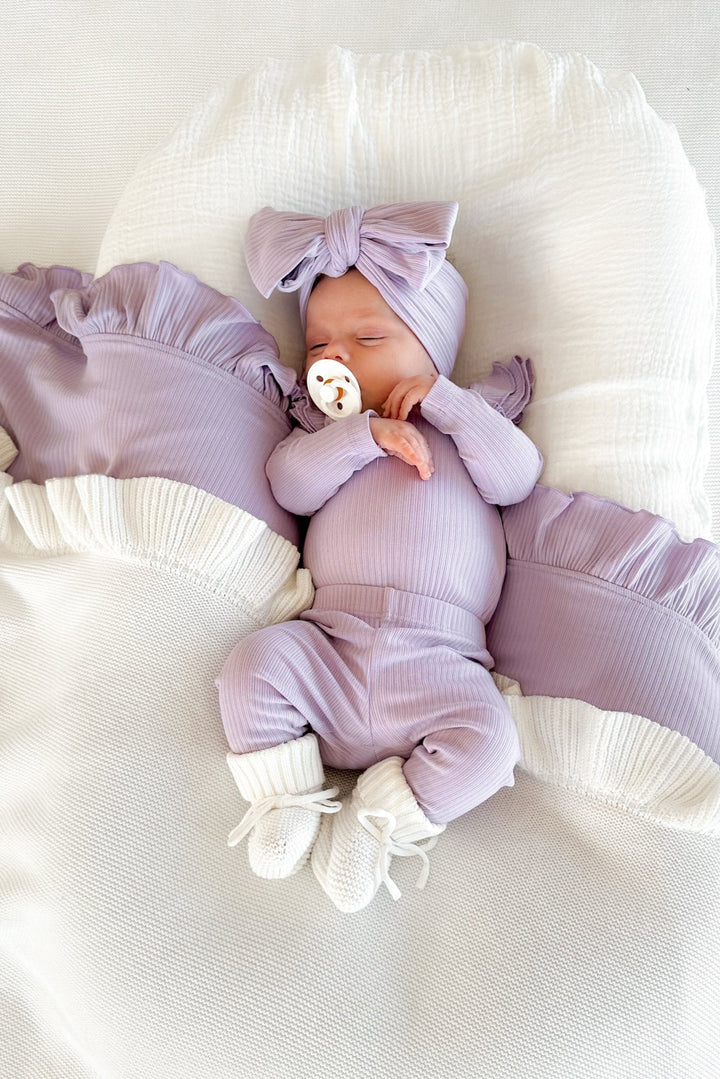 Cozy Ruffle Baby Wrap - Viola