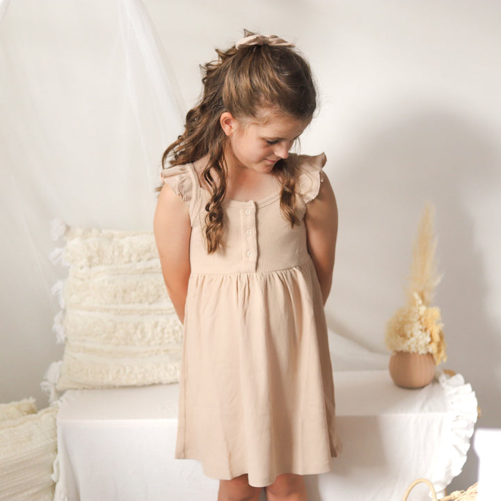 Summer Waffle Dress - Oatmeal