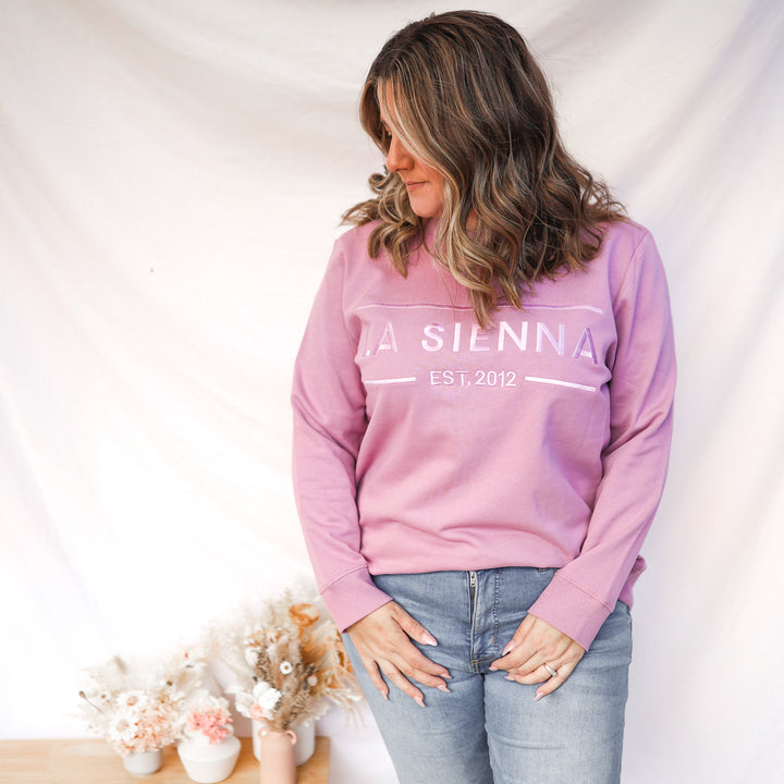 Mummy Crew Neck Logo Jumper - Wild Orchid