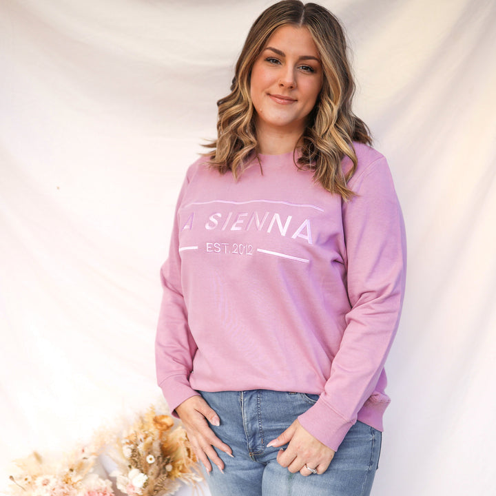 Mummy Crew Neck Logo Jumper - Wild Orchid