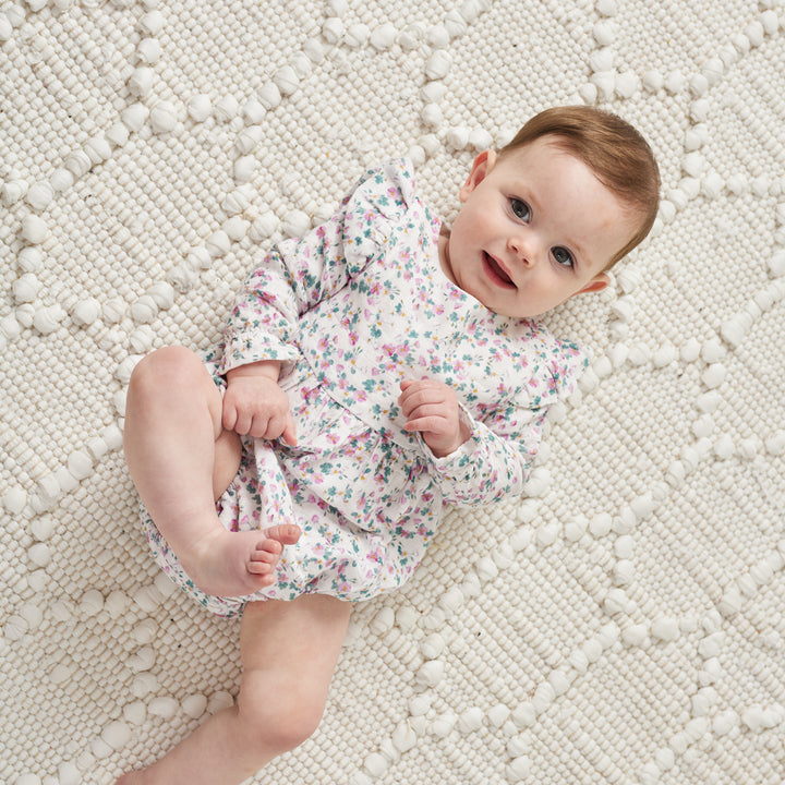 Muslin LS Bubble Romper - Wren