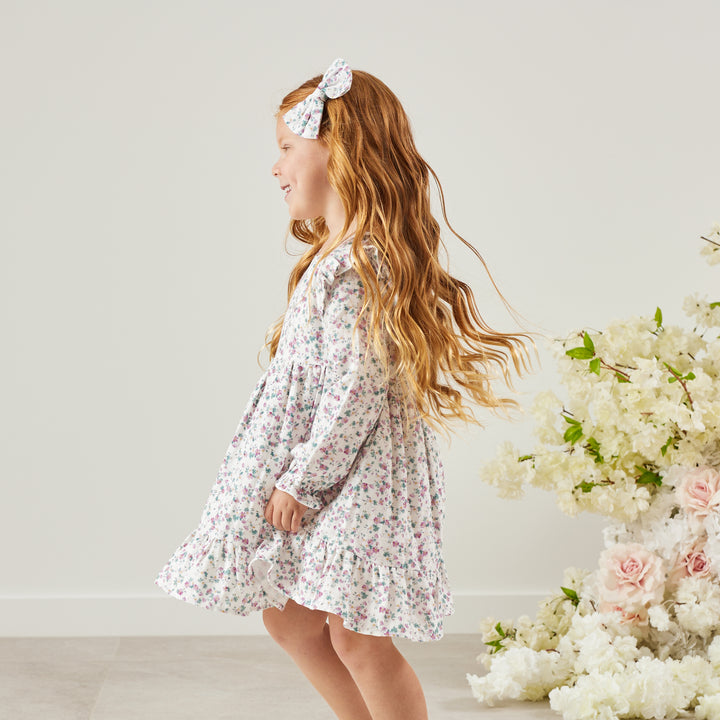 Muslin Ruffle Dress - Wren