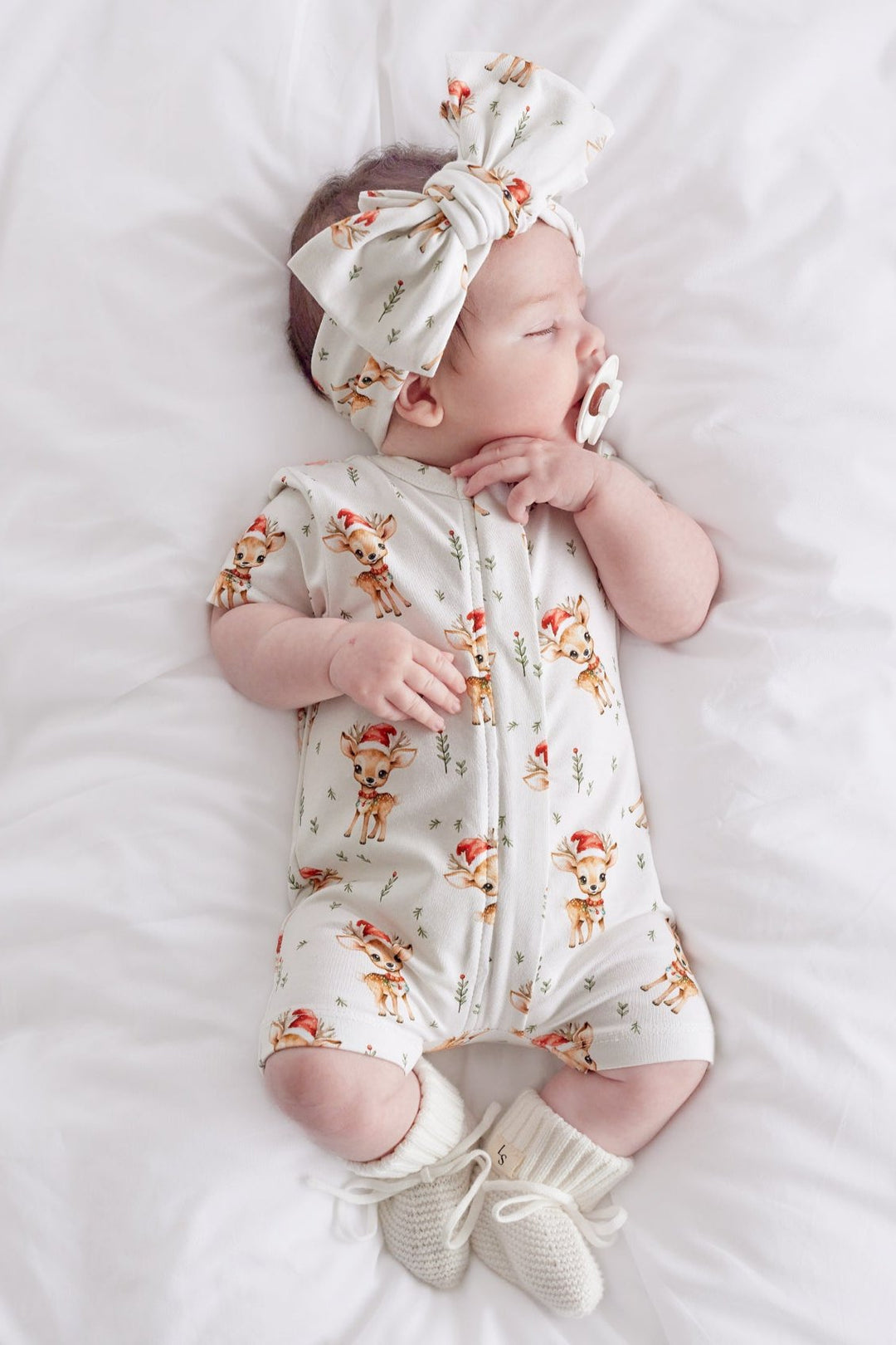 Summer Zip Romper - Dasher the Reindeer