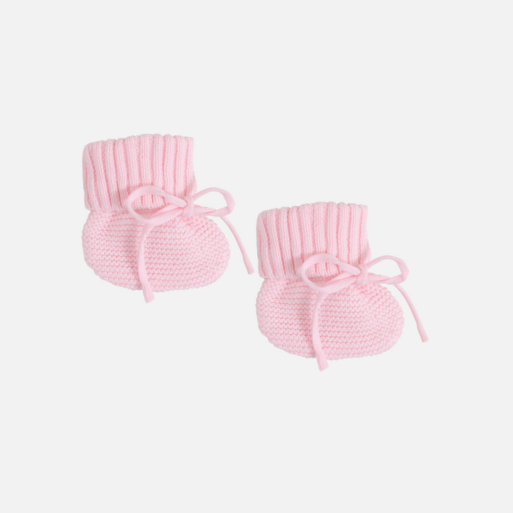 Knitted Booties - Ballerina Pink