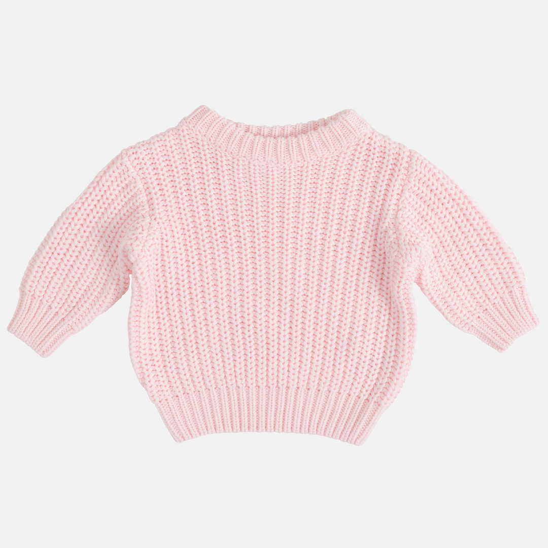 Pink girls knitted jumper